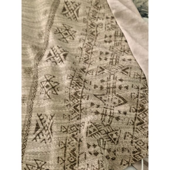 Miss Me Womens Large Beige Fringe Back Crocheted Sexy Cut Sleeve Shirt Blouse - Picture 8 of 12